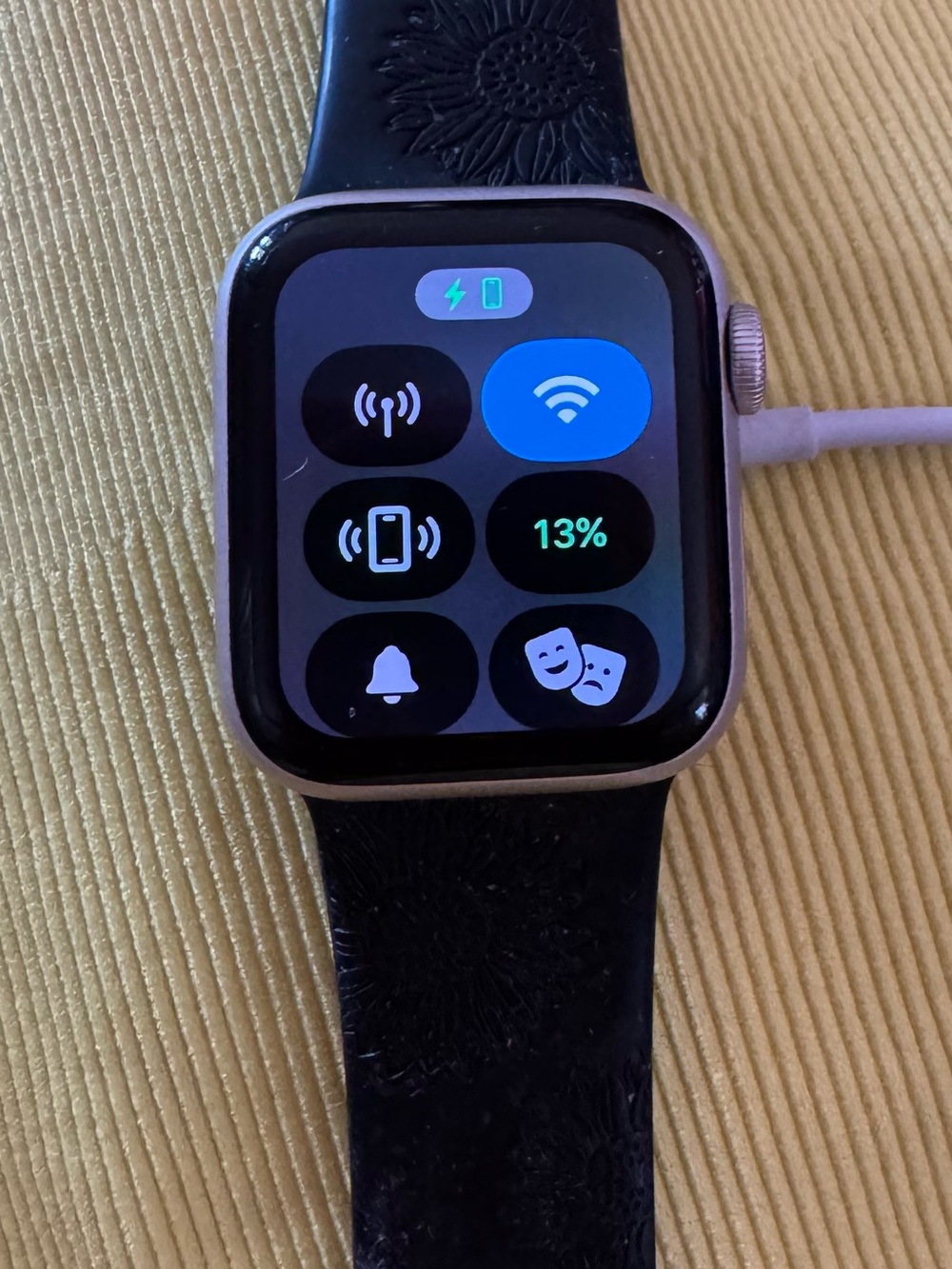 Apple watch Silver face, 1Black, 1brown  Band, 2watch faces red&white,  see pics